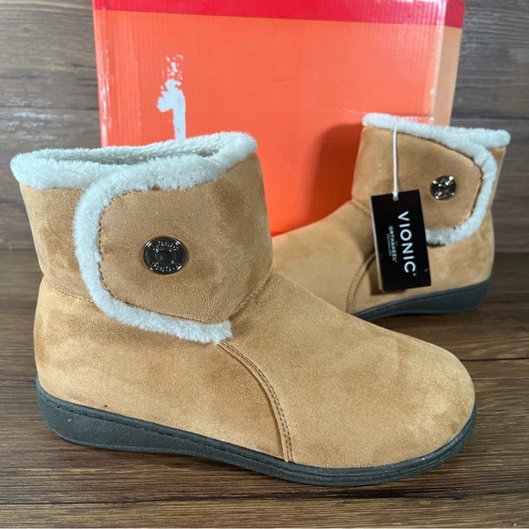 VIONIC Vanah Slippers Boots Women’s Size 6 Shoes NEW Orthotic - Picture 1 of 11
